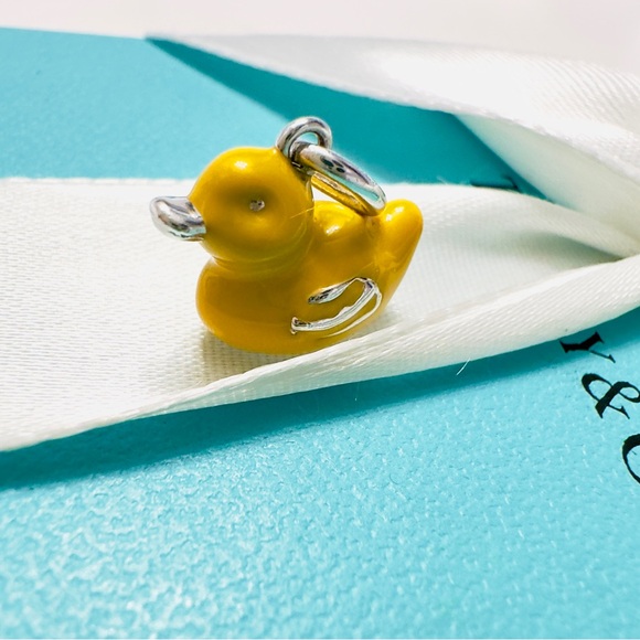 ♥️Tiffany Silver Enamel Yellow Duck Charm♥️ - Picture 6 of 7
